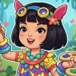 Chica de la jungla: páginas para colorear