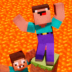 Novato vs Profesional Pero el Suelo es Lava Minecraft