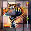 Juego de memoria de tigre animal