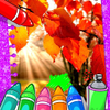 Juego de colorear de otoño