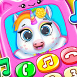 Teléfono móvil de la princesa unicornio bebé
