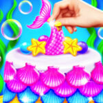 Máquina para hacer pasteles con brillantina de sirena